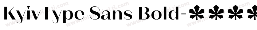 KyivType Sans Bold字体转换